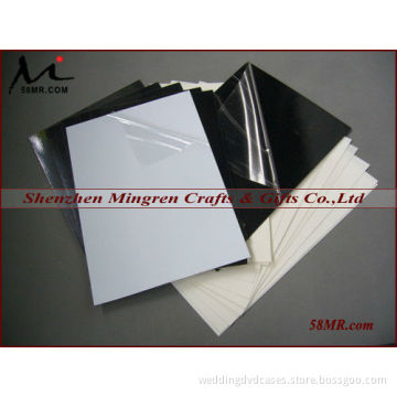0.16-2.0MM Black and White Double Sides Self adhesive PVC Sheet for photo album